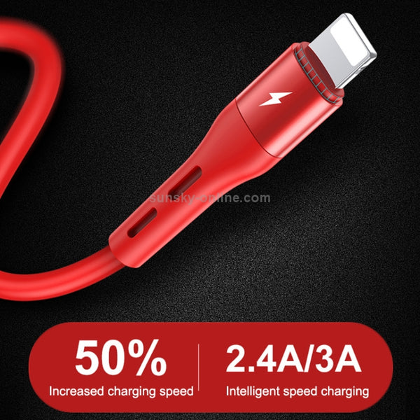 TOTUDESIGN BTA-028 Soft Series 3A Type-C USB-C Silicone Charging Cable, Length: 1m (Red)