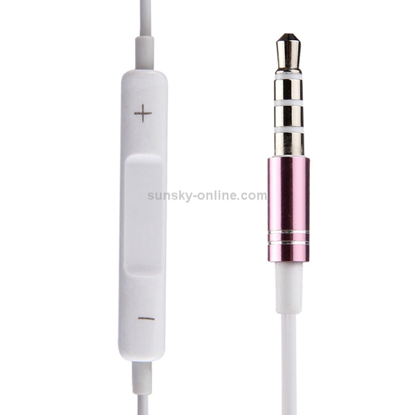 White Wire Body 3.5mm In-Ear Earphone with Line Control & Mic(Purple)