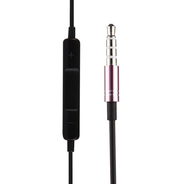 Black Wire Body 3.5mm In-Ear Earphone with Line Control & Mic for iPhone, Galaxy, Huawei,...(Purple)