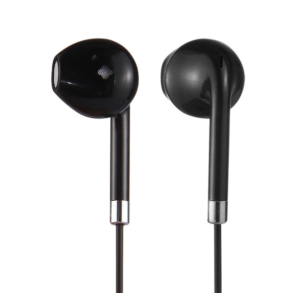 Black Wire Body 3.5mm In-Ear Earphone with Line Control & Mic for iPhone, Galaxy, Huawei,...(Silver)