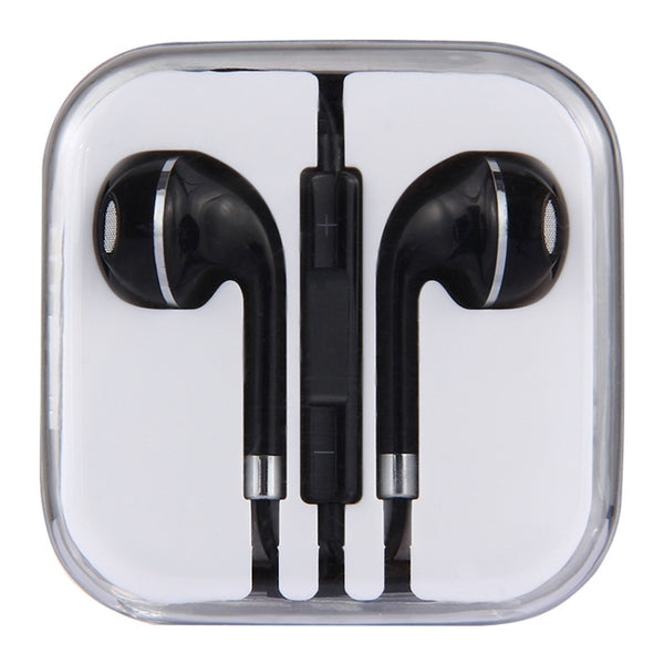 Black Wire Body 3.5mm In-Ear Earphone with Line Control & Mic for iPhone, Galaxy, Huawei,...(Silver)