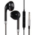 Black Wire Body 3.5mm In-Ear Earphone with Line Control & Mic for iPhone, Galaxy, Huawei,...(Silver)