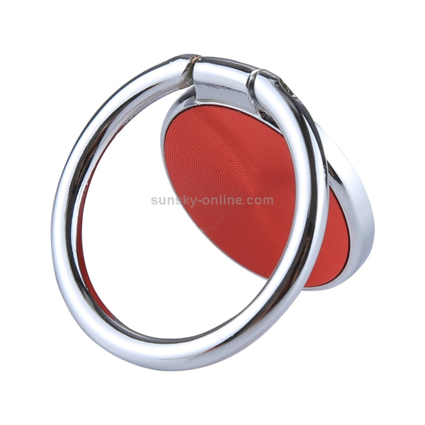 Universal CD Pattern Metal Mobile Phone Ring Holder(Red)
