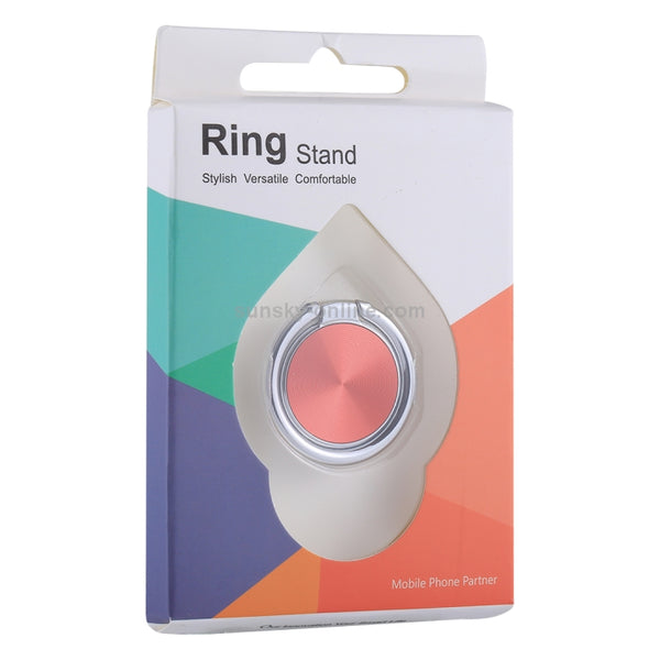 Universal CD Pattern Metal Mobile Phone Ring Holder(Red)