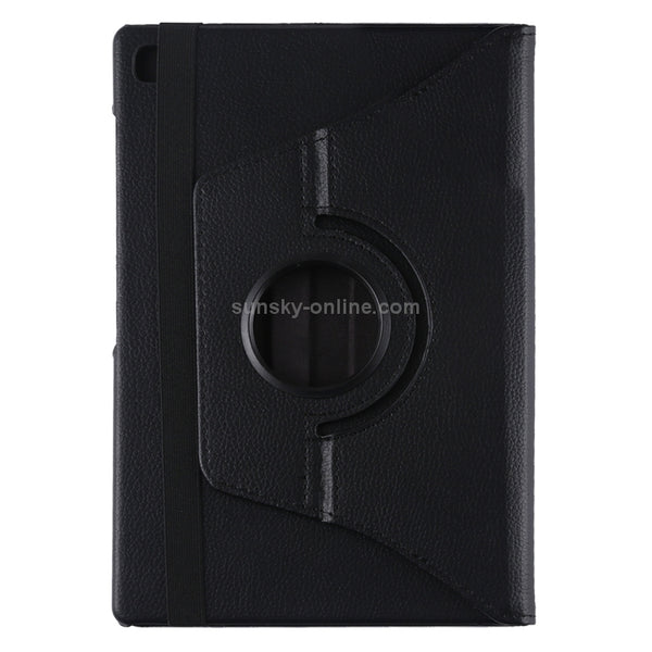 Litchi Texture Horizontal Flip 360 Degrees Rotation Leather Case for Galaxy Tab S5e 10.5 T...(Black)