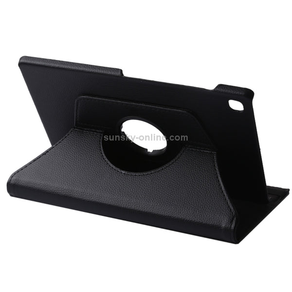 Litchi Texture Horizontal Flip 360 Degrees Rotation Leather Case for Galaxy Tab S5e 10.5 T...(Black)