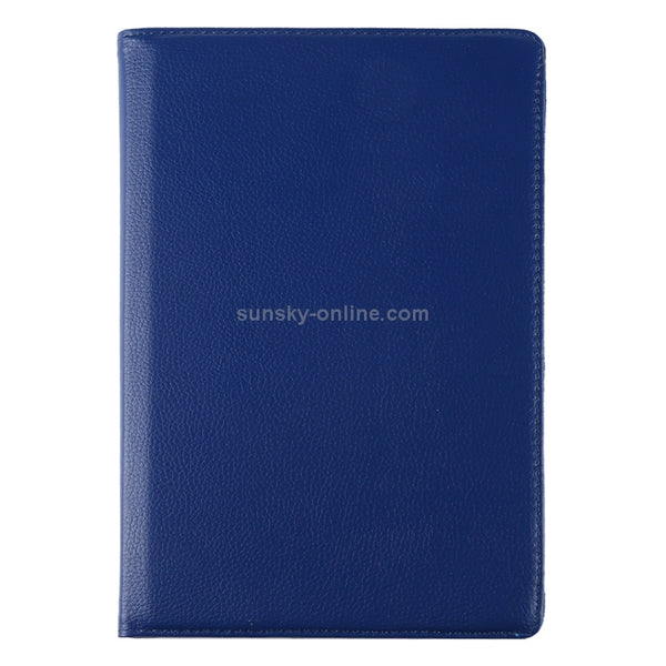 Litchi Texture Horizontal Flip 360 Degrees Rotation Leather Case for Galaxy Tab S5e 10...(Dark Blue)