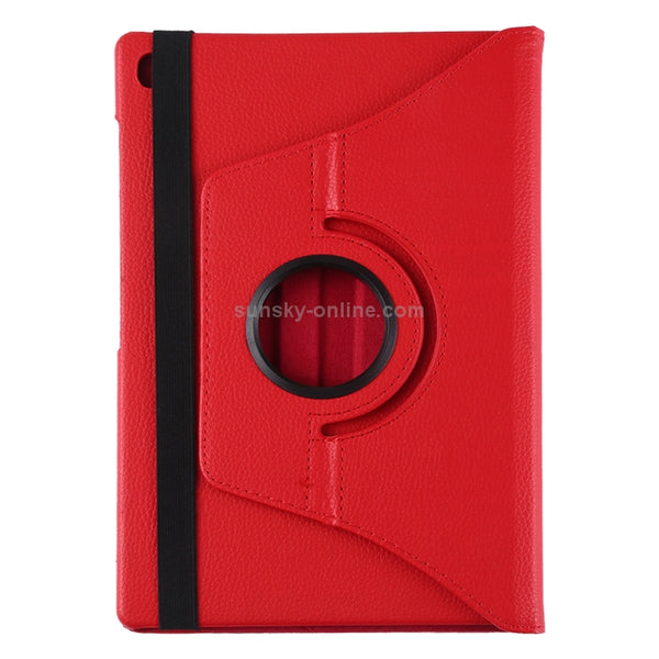 Litchi Texture Horizontal Flip 360 Degrees Rotation Leather Case for Galaxy Tab S5e 10.5 T72...(Red)