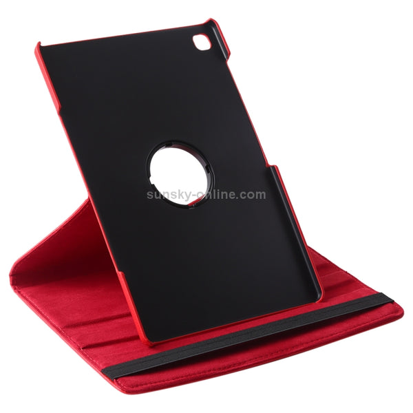 Litchi Texture Horizontal Flip 360 Degrees Rotation Leather Case for Galaxy Tab S5e 10.5 T72...(Red)