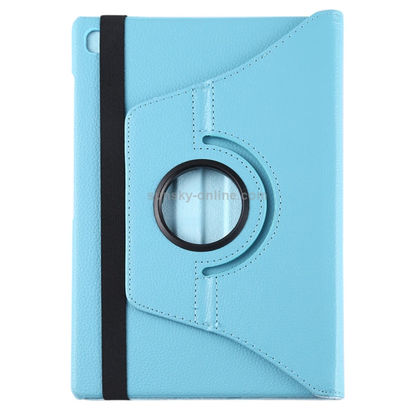 Litchi Texture Horizontal Flip 360 Degrees Rotation Leather Case for Galaxy Tab S5e 10.5 T7...(Blue)