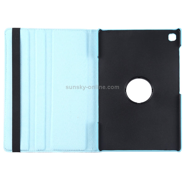 Litchi Texture Horizontal Flip 360 Degrees Rotation Leather Case for Galaxy Tab S5e 10.5 T7...(Blue)