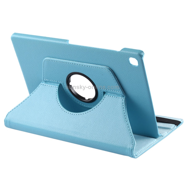 Litchi Texture Horizontal Flip 360 Degrees Rotation Leather Case for Galaxy Tab S5e 10.5 T7...(Blue)