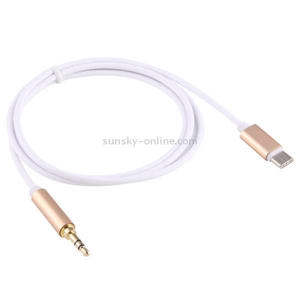 1m USB | C Type | C to 3.5mm Male Audio Adapter Cable(Gold)