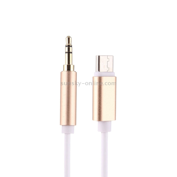 1m USB | C Type | C to 3.5mm Male Audio Adapter Cable(Gold)