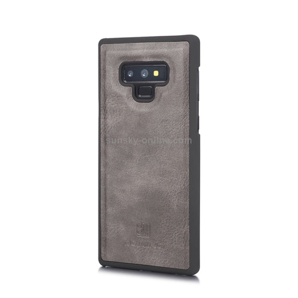 DG.MING Crazy Horse Texture Flip Detachable Magnetic Leather Case for Galaxy Note 9, with H...(Grey)