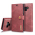 DG.MING Crazy Horse Texture Flip Detachable Magnetic Leather Case for Galaxy Note 9, with Ho...(Red)