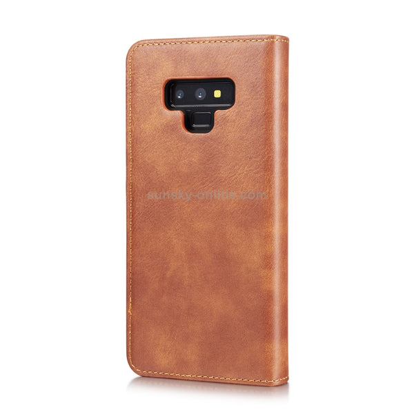 DG.MING Crazy Horse Texture Flip Detachable Magnetic Leather Case for Galaxy Note 9, with ...(Brown)