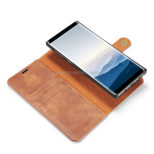 DG.MING Crazy Horse Texture Flip Detachable Magnetic Leather Case for Galaxy Note 9, with ...(Brown)