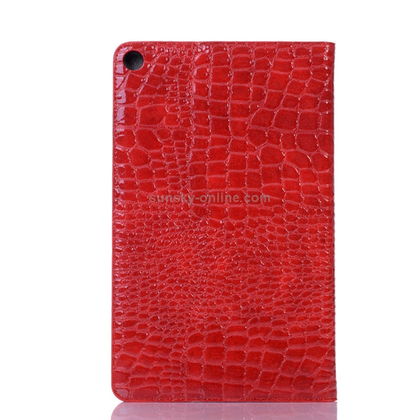 Crocodile Texture Horizontal Flip Leather Case for Galaxy Tab A 10.1 (2019) T510 T515, with ...(Red)