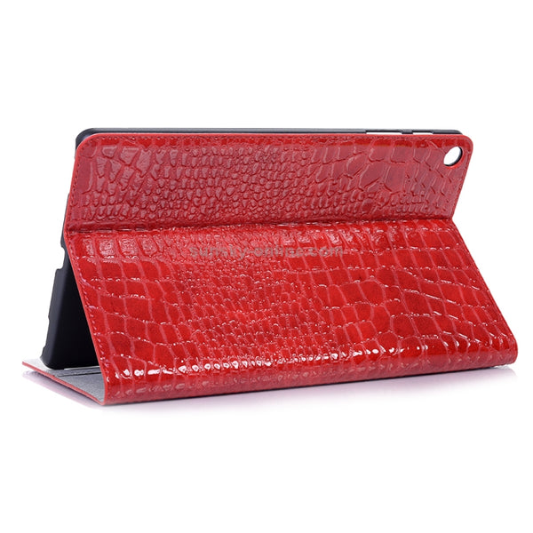 Crocodile Texture Horizontal Flip Leather Case for Galaxy Tab A 10.1 (2019) T510 T515, with ...(Red)