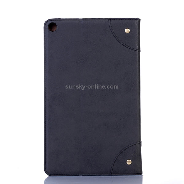 Retro Book Style Horizontal Flip Leather Case for Galaxy Tab A 10.1 (2019) T510 T515, with...(Black)