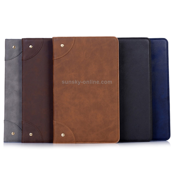 Retro Book Style Horizontal Flip Leather Case for Galaxy Tab A 10.1 (2019) T510 T515, with...(Black)