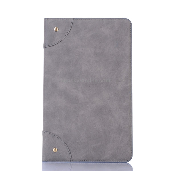 Retro Book Style Horizontal Flip Leather Case for Galaxy Tab A 10.1 (2019) T510 T515, with ...(Grey)