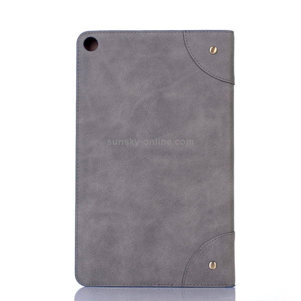 Retro Book Style Horizontal Flip Leather Case for Galaxy Tab A 10.1 (2019) T510 T515, with ...(Grey)