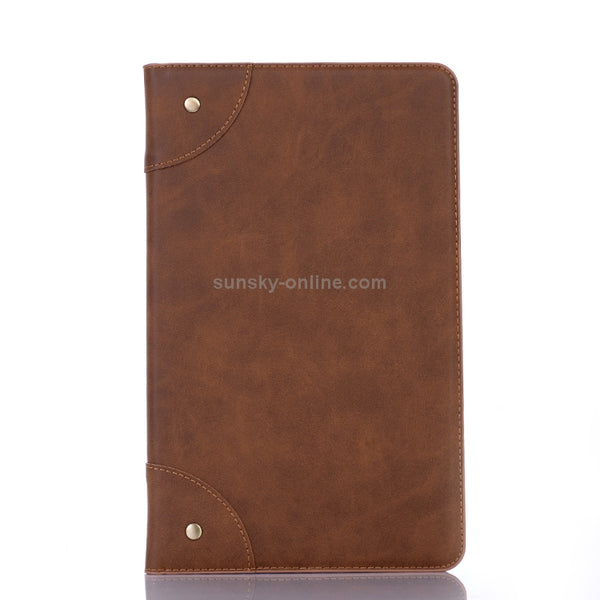 Retro Book Style Horizontal Flip Leather Case for Galaxy Tab A 10.1 (2019) T510 T515, with...(Brown)