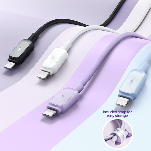 JOYROOM S-AL012A14 Multi-Color Series 2.4A USB to 8 Pin Fast Charging Data Cable, Length:1.2m(Blue)