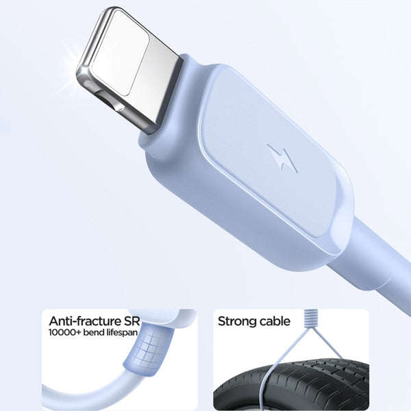 JOYROOM S-AL012A14 Multi-Color Series 2.4A USB to 8 Pin Fast Charging Data Cable, Length:1.2m(Blue)