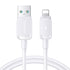 JOYROOM S-AL012A14 Multi-Color Series 2.4A USB to 8 Pin Fast Charging Data Cable, Length:1...(White)