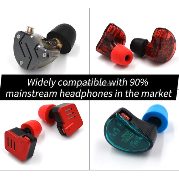 KZ 6 PCS Sound Insulation Noise Cancelling Memory Foam Earbuds Kit for All In-ear Earphone...(Black)