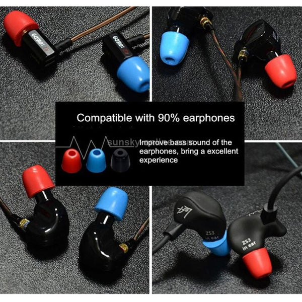 KZ 6 PCS Sound Insulation Noise Cancelling Memory Foam Earbuds Kit for All In-ear Earphone,...(Blue)