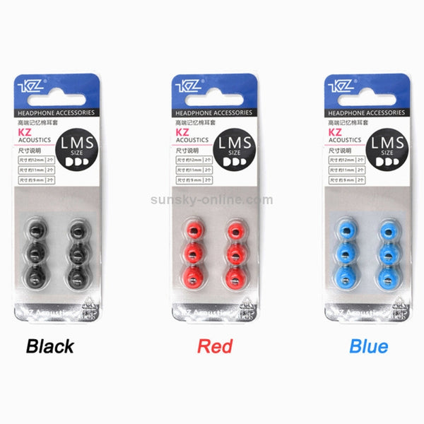 KZ 6 PCS Sound Insulation Noise Cancelling Memory Foam Earbuds Kit for All In-ear Earphone, ...(Red)