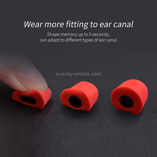 KZ 6 PCS Sound Insulation Noise Cancelling Memory Foam Earbuds Kit for All In-ear Earphone, ...(Red)