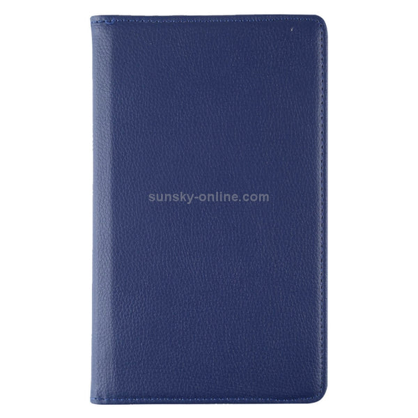 Litchi Texture Rotating ClassicBusiness Horizontal Flip Leather Case for Galaxy Tab A 8.0 T...(Blue)