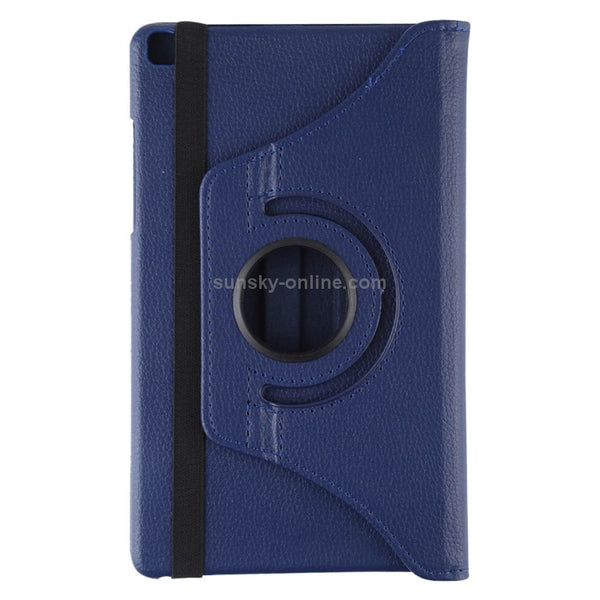 Litchi Texture Rotating ClassicBusiness Horizontal Flip Leather Case for Galaxy Tab A 8.0 T...(Blue)