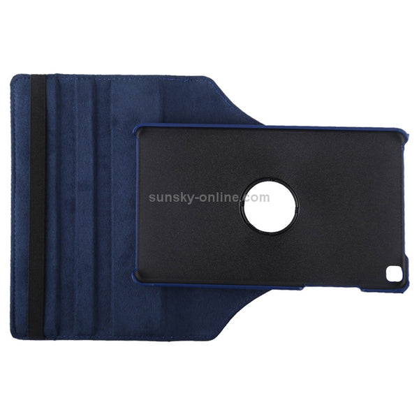 Litchi Texture Rotating ClassicBusiness Horizontal Flip Leather Case for Galaxy Tab A 8.0 T...(Blue)