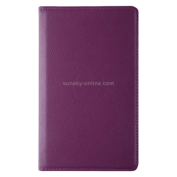 Litchi Texture Rotating ClassicBusiness Horizontal Flip Leather Case for Galaxy Tab A 8.0...(Purple)