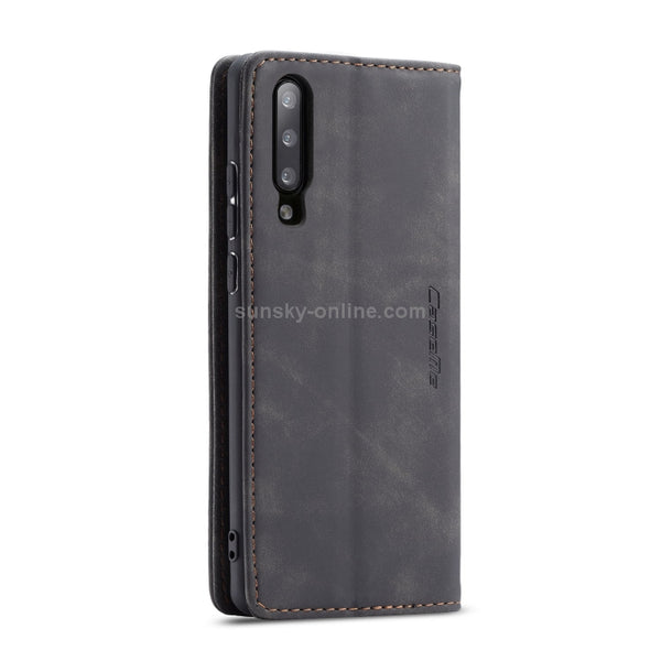 CaseMe-013 Multifunctional Retro Frosted Horizontal Flip Leather Case for Galaxy A30S A50S...(Black)