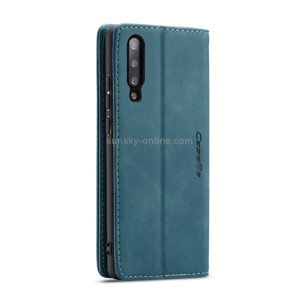 CaseMe-013 Multifunctional Retro Frosted Horizontal Flip Leather Case for Galaxy A30S A50S ...(Blue)