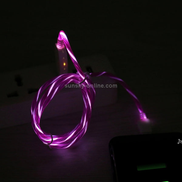 LED Flowing Light 1m USB A to Micro USB Data Sync Charge Cab