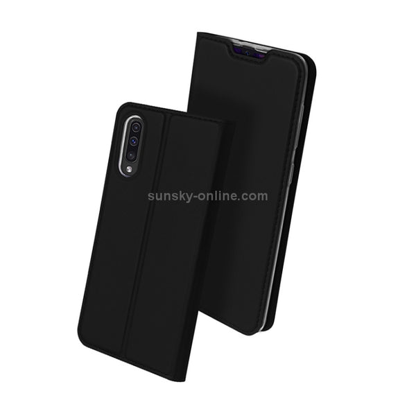 DUX DUCIS Skin Pro Series Horizontal Flip PU TPU Leather Case for Galaxy A50, with Holder ...(Black)