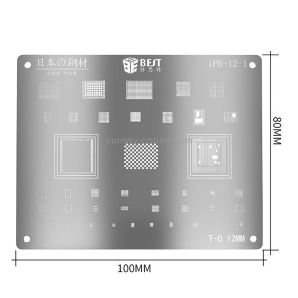 BEST iPH | 12 | 1 CPU Reballing Stencils Template For iPhone