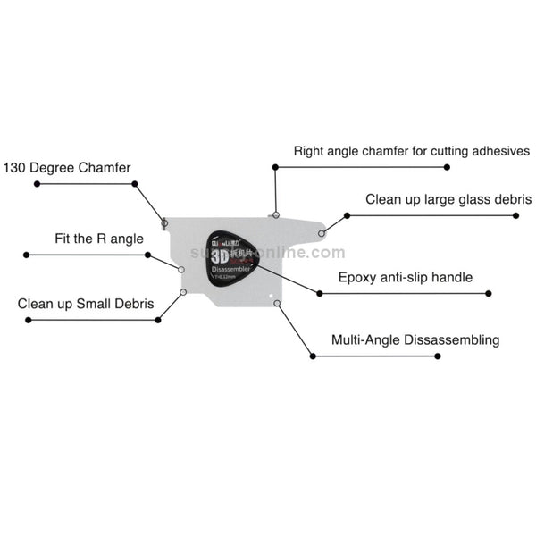 10 PCS QIANLI 3D Ultra Thin Pry Spudger Screen Disassembling