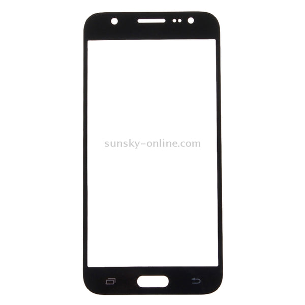 For Galaxy J5 J500 Front Screen Outer Glass Lens (Black)