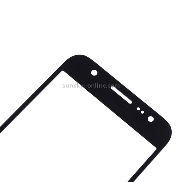 For Galaxy J5 J500 Front Screen Outer Glass Lens (Black)