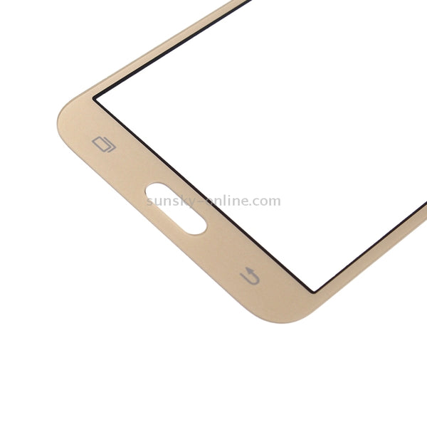 For Galaxy J5 J500 Front Screen Outer Glass Lens (Gold)