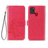 For Samsung Galaxy A21s Four-leaf Clasp Embossed Buckle Mobile Phone Protection Leather ...(Magenta)